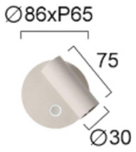 Viokef Applique da parete a LED Tara, dimmerabile, Bianco / Opale, Soggiorno / Sala da pranzo, Metallo, Moderno, Applique a LED