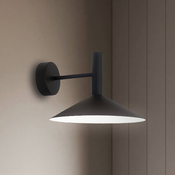 Viokef Applique da parete a LED Marsi, Nero, Soggiorno / Sala da pranzo, Metallo, Applique a LED