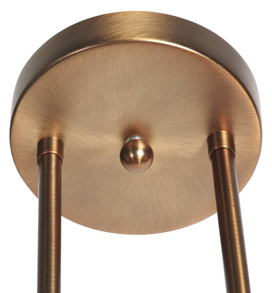 Steinhauer Lampada a sospensione in vetro Anthea, dimmerabile, Bronzo / Ottone antico, Soggiorno / Sala da pranzo, Metallo, Lampada a sospensione