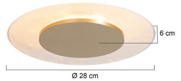 Steinhauer Plafoniera a LED Lido, dimmerabile, Ottone / Oro, Soggiorno / Sala da pranzo, Metallo, Moderno, Plafoniera LED