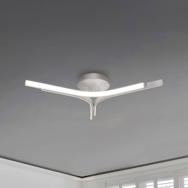 Viokef Plafoniera a LED Alta, Cromo / Argento, Soggiorno / Sala da pranzo, Alluminio, Moderno, Plafoniera LED