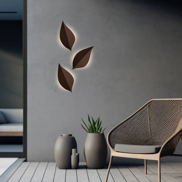 Viokef Applique da esterni a LED Amalfi, Marrone / Ruggine, Alluminio, Moderno, Applique LED da esterni