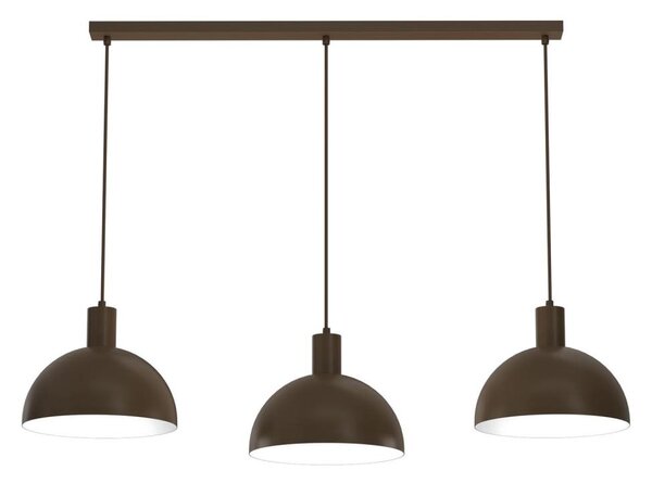 Lampadario a sospensione con cavo HANDA 3xE27/15W/230V marrone