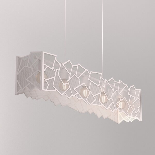 Lampadario a cavo CAMO 5xE27/15W/230V beige