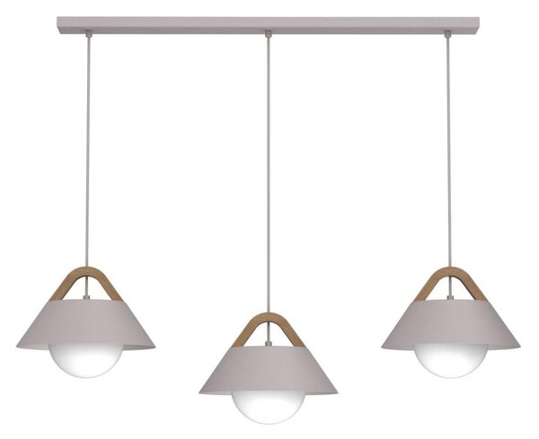Lampadario a sospensione con cavo FUNDA 3xE27/15W/230V colore crema