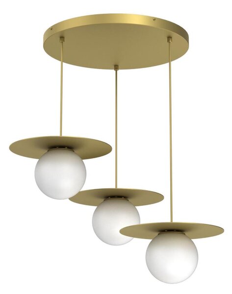 Lampadario a cavo FLAT 3xE27/15W/230V dorato