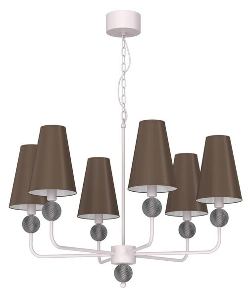 Lampadario a catena GRENADA 6xE14/15W/230V grigio