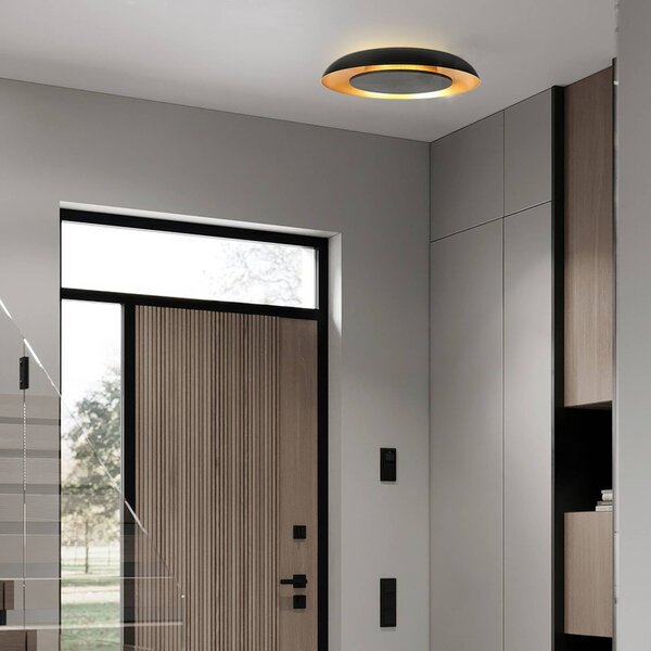 Steinhauer Plafoniera a LED Golden Veil, dimmerabile, Nero, Soggiorno / Sala da pranzo, Metallo, Moderno, Plafoniera LED