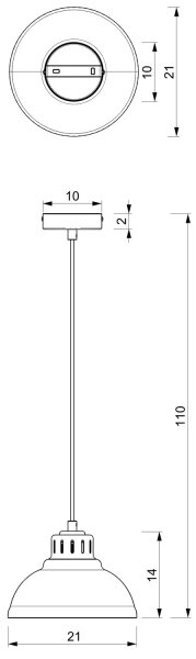 Lampadario a cavo SVEN 1xE27/15W/230V bordeaux