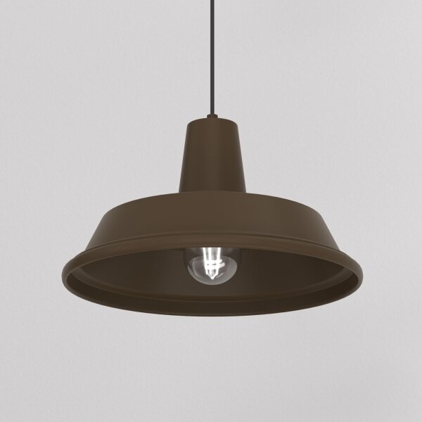 Lampada a sospensione con cavo CLASS 1xE27/15W/230V marrone