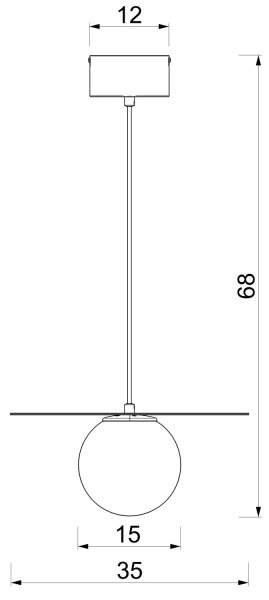 Lampadario a sospensione con cavo FLAT 1xE27/15W/230V beige
