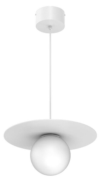 Lampadario a cavo FLAT 1xE27/15W/230V bianco