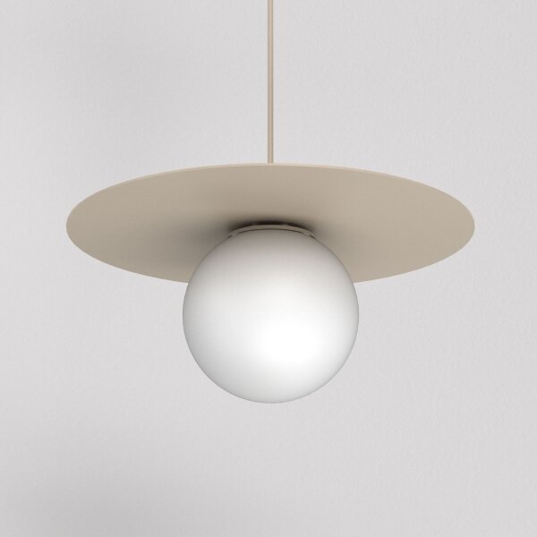 Lampadario a sospensione con cavo FLAT 1xE27/15W/230V beige
