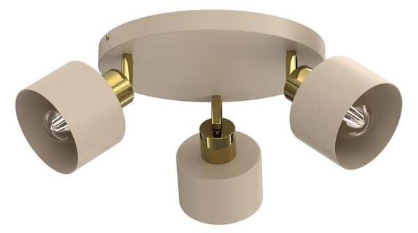 Faretto PARKLA 3xE27/15W/230V beige/oro