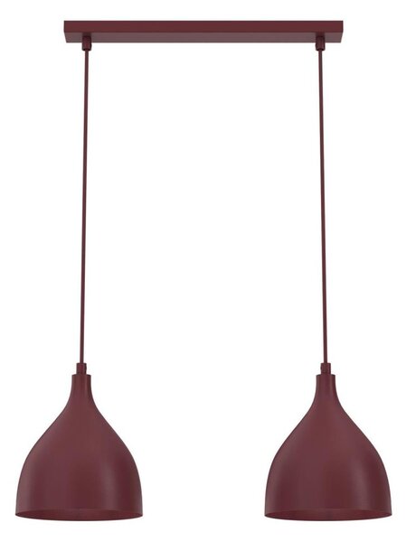 Lampada a sospensione su cavo NOAK CLASSIC 2xE27/15W/230V bordeaux