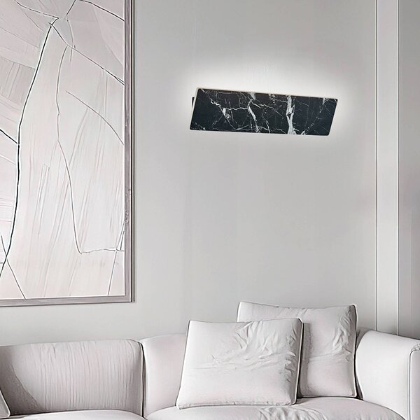 Viokef Applique da parete a LED Selena, Nero, Soggiorno / Sala da pranzo, Plastica, Applique a LED
