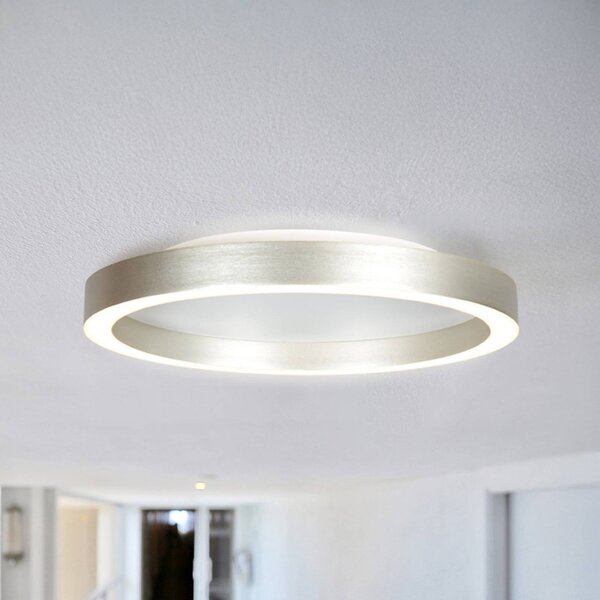 Steinhauer Plafoniera a LED Ringlux, dimmerabile, Alluminio / Grigio / Zincato, Soggiorno / Sala da pranzo, Metallo, Moderno, Plafoniera LED