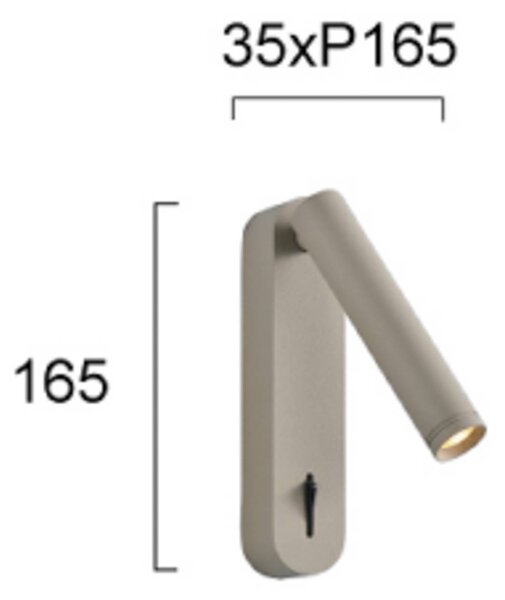 Viokef Applique da parete a LED Abriel, Crema / Ambra, Soggiorno / Sala da pranzo, Metallo, Moderno, Applique a LED