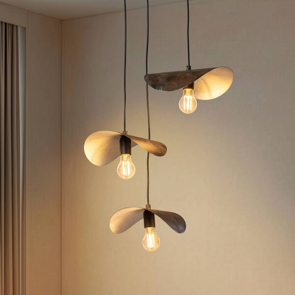 Lampada a sospensione Eger Opviq, dimmerabile, Nero, Soggiorno / Sala da pranzo, Metallo, Lampada a sospensione