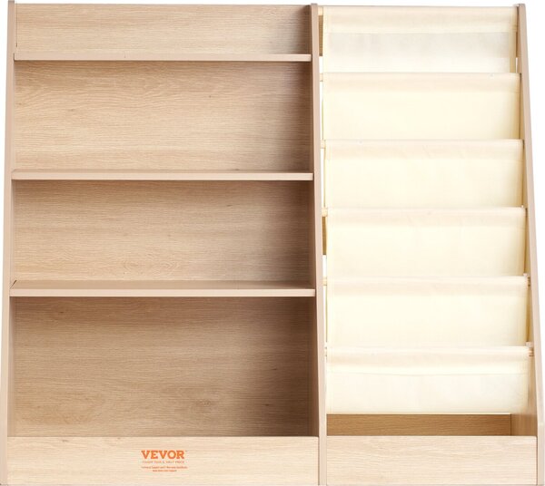 Libreria in legno per bambini a 4 livelli, libreria a sei livelli, scaffale per bambini, mobile organizzatore di libri e giocattoli, per la camera dei bambini, la stanza dei giochi, l'asilo