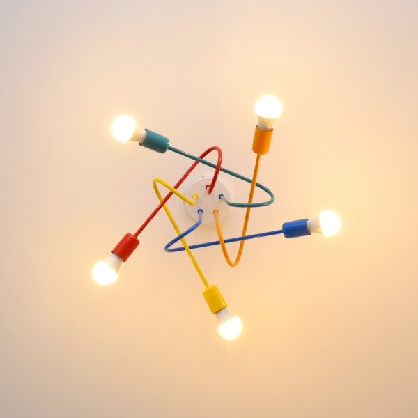 Lampadario LED da soffitto per bambini OXFORD 5xE27/15W/230V