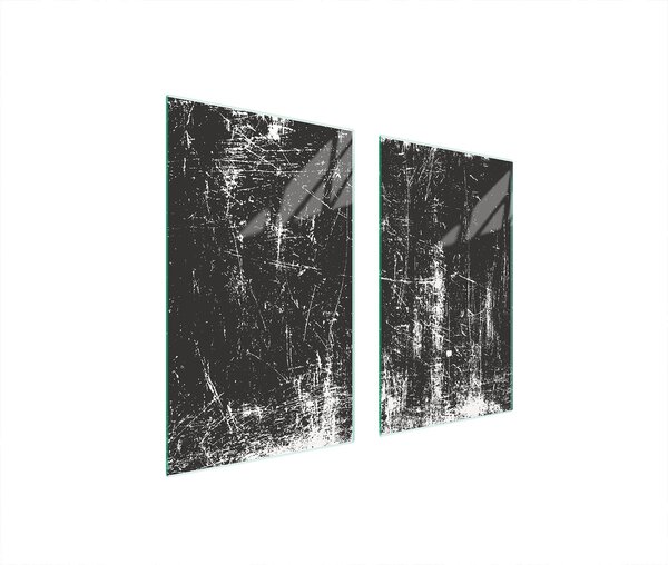 Piastre copri fornelli 2 pezzi 75x52 Copri piano cottura in Vetroceramica tagliere in vetro pezzo nero