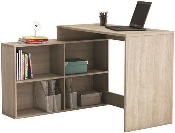 Scrivania angolare >Dewirovo< in rovere Sonoma - 111,9 x 76,7 x 100,7 cm (L x A x P)