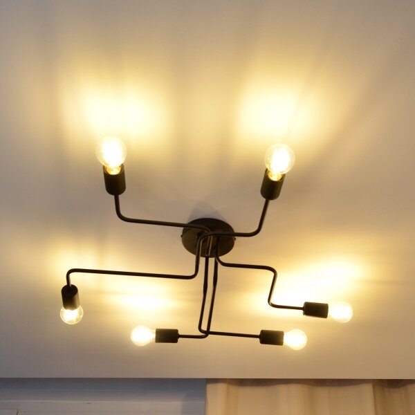 Lampadario a plafone LED TUBE 6xE27/15W/230V
