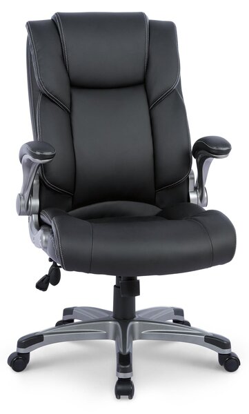 Sedia da ufficio - COLAMY Sedia da ufficio - Sedia da ufficio ergonomica con schienale alto, braccioli ribaltabili e inclinazione regolabile, nera