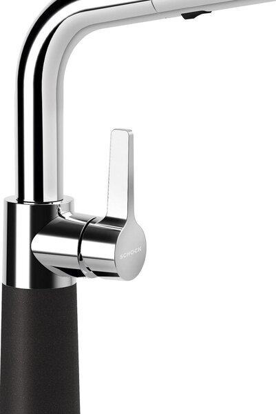 Schock SC540 Green Line Miscelatore Cucina Con Doccetta Estraibile Nero Opaco