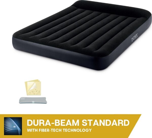 Materasso ad aria - Intex Pillow Rest Classic - 2 persone - 152x203x25 cm (LxLxH) - Blu - Con pompa motorizzata integrata