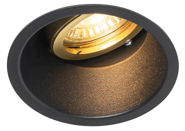 Set di 6 faretti da incasso moderni neri con oro, ruotabili e inclinabili - Alloy