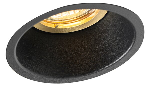 Set di 6 faretti da incasso moderni neri con oro, ruotabili e inclinabili - Alloy