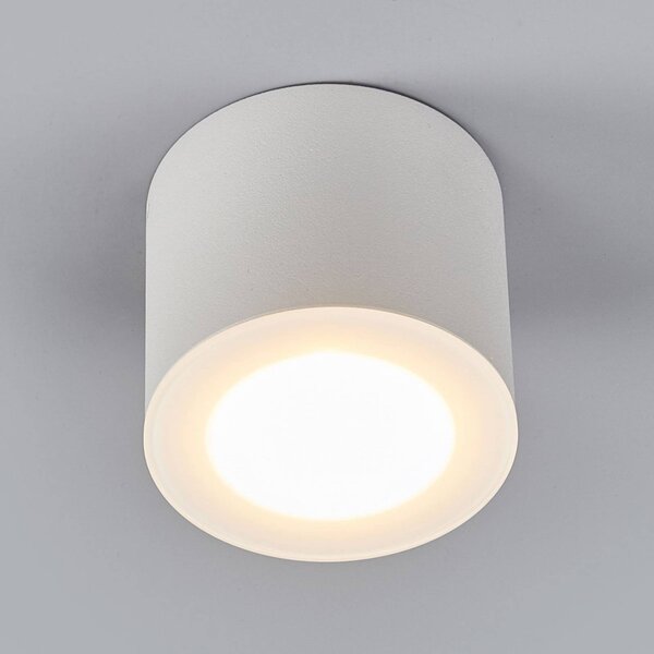 Helestra Oso spot LED rotondo, bianco satinato OSO, dimmerabile, Bianco / Opale, Bagno, Alluminio, Moderno