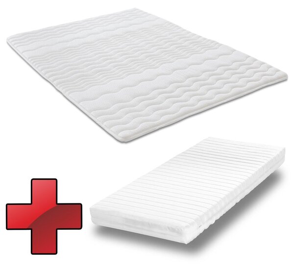 Materasso in schiuma fredda K16 90 x 200 cm + coprimaterasso / imbottitura per materasso 90 x 200 cm