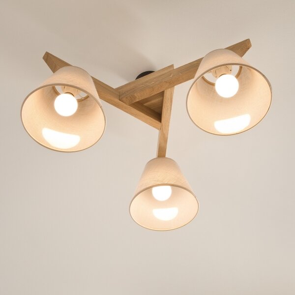 Plafoniera ANTONIO 3xE14/40W/230V rovere