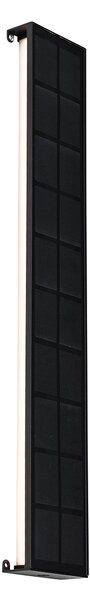 Lampada da parete per esterni nera 60 cm con LED dimmerabile a 4 livelli con solare - Serena