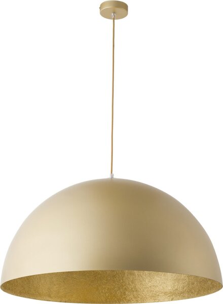Lampada a sospensione decorativa a cupola rotonda dorata da 70 cm per soggiorno sopra il tavolo Sfera 1xE27 15W Sigma Lighting