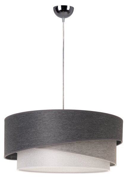Duolla - Lampadario a sospensione con filo KOBO 1xE27/15W/230V diametro 45 cm antracite/grigio/bianco