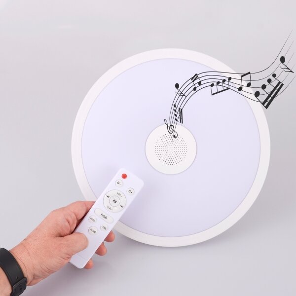 Globo - LED RGB Lampada da bagno con altoparlante RAFFY LED/18W/230V IP44 + +TC