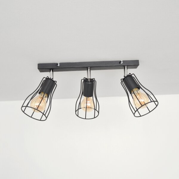 LED Faretto TUBE II 3xE27/15W/230V nero