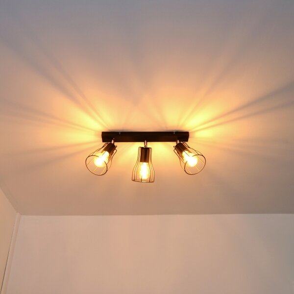 LED Faretto TUBE II 3xE27/15W/230V nero