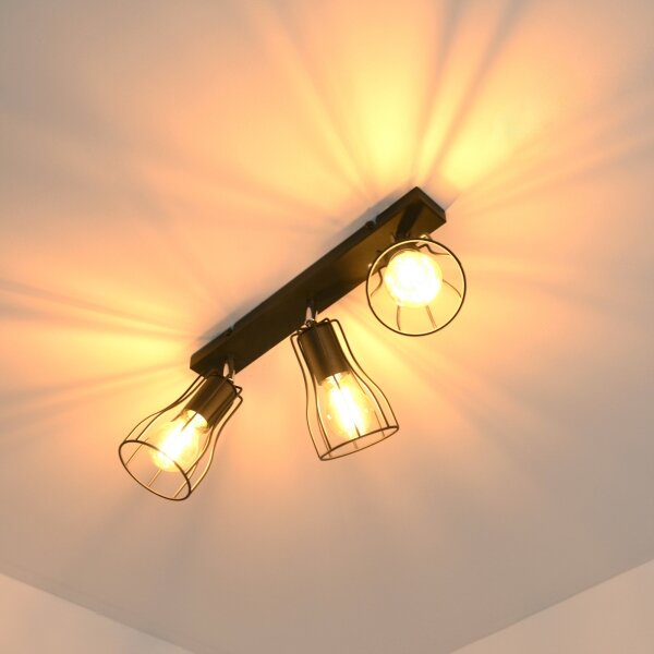 LED Faretto TUBE II 3xE27/15W/230V nero
