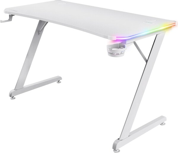 Trust Gxt709W Luminus Rgb Desk Bianco