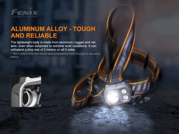 Fenix HP25RV20-LED Lampada frontale ricaricabile dimmerabile 3xLED/1x21700 IP66 1600 lm 800 h