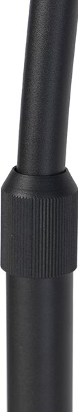 Lampada da terra nera con paralume a righe marroni e beige 50 cm - XXL