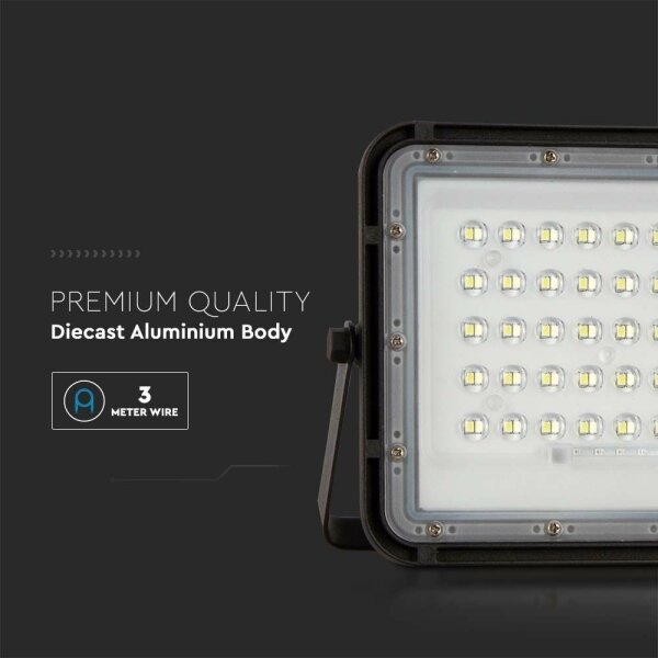 LED Proiettore solare da esterno LED/10W/3,2V IP65 4000K nero + +TC