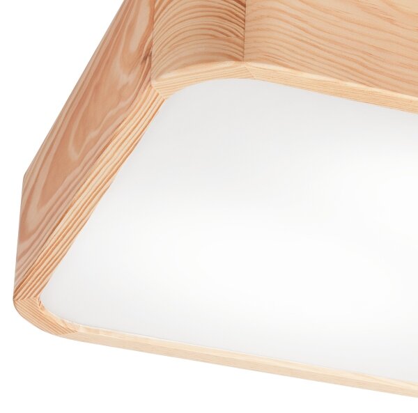 Plafoniera NATURAL SQUARE 2xE27/15W/230V 35x35 cm pino