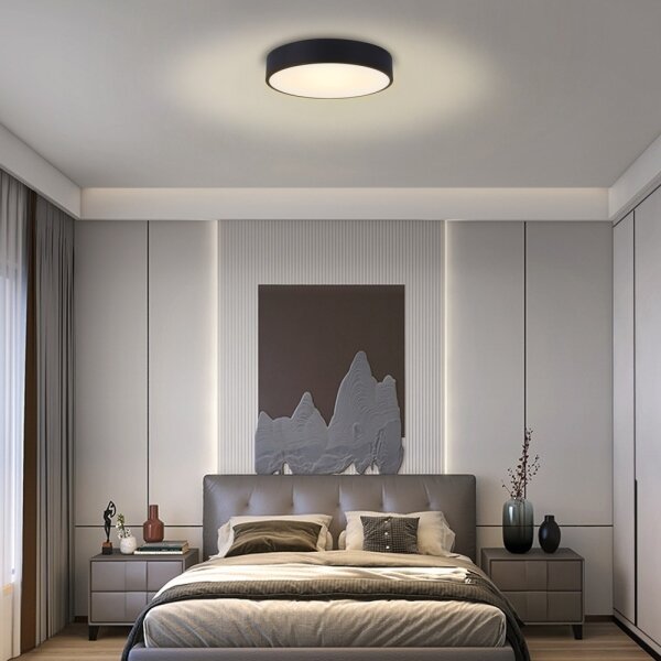Immax NEO 07201L-Plafoniera LED dimmerabile RONDATE 28W/230V nero Tuya+RC