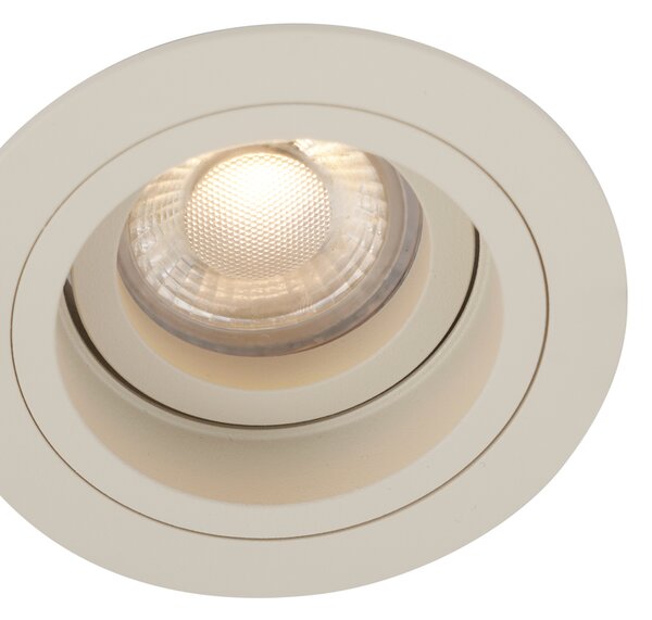 Set di 6 faretti da incasso moderni beige GU10 50mm orientabili e inclinabili - Chuck
